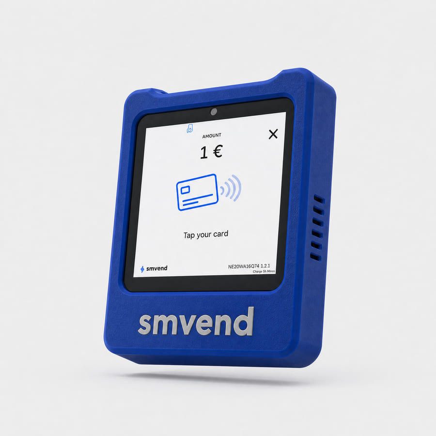 myPOS Flex in SmVend case, Blue